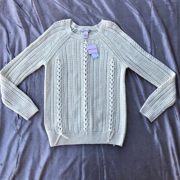 Magaschoni Sweaters - Cable Knit Sweater Magaschoni Cream White NWT